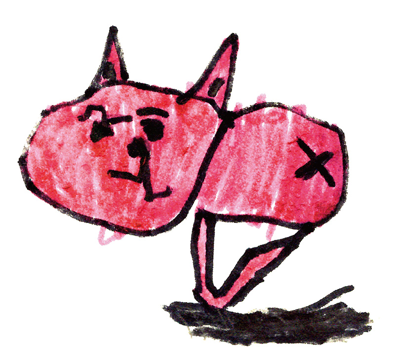 むっちゃんさん（５歳）の描いた さいわいにゃんのイメージ画像